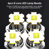 Powerful LED Flashlight USB Rechargeable Handheld Lantern Camping Portable Lamp Built in Battery Lighting COB 4 LED Flashlights Jack's Clearance