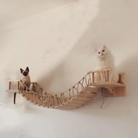 Wall-mounted Cat Hammock Bed Pet Furniture Kitten Wall Shelf Set Cat Perch Wooden Scratching Climbing Post Cat Tree House Toy Jack's Clearance