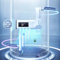 Smart UV Toothbrush Holder Wall-Mounted Toothbrush Sterilizer Automatic Toothpaste Squeezer Dispenser Jack's Clearance