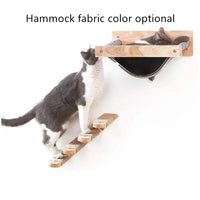 Wall-mounted Cat Hammock Bed Pet Furniture Kitten Wall Shelf Set Cat Perch Wooden Scratching Climbing Post Cat Tree House Toy Jack's Clearance