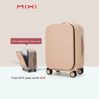 Mixi Patent Design Aluminum Frame Suitcase Carry On Rolling Luggage Beautiful Boarding Cabin Jack's Clearance