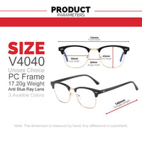 Classic Semi Rimless Anti Blue Light Blocking Glasses Unisex Frames Jack's Clearance