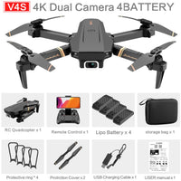 4DRC V4 WIFI FPV Drone WiFi live video FPV 4K/1080P HD Wide Angle Camera Foldable Altitude Hold Durable RC Quadcopter Jack's Clearance