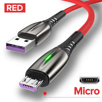 5A 2m USB Type C Fast Charging Mobile Phone Android Charger Type-C Data Cable Jack's Clearance