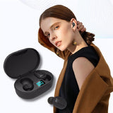 New E6s Smart Digital Display Bluetooth Headset Wireless Sports Mini Headset Stereo in-Ear Jack's Clearance