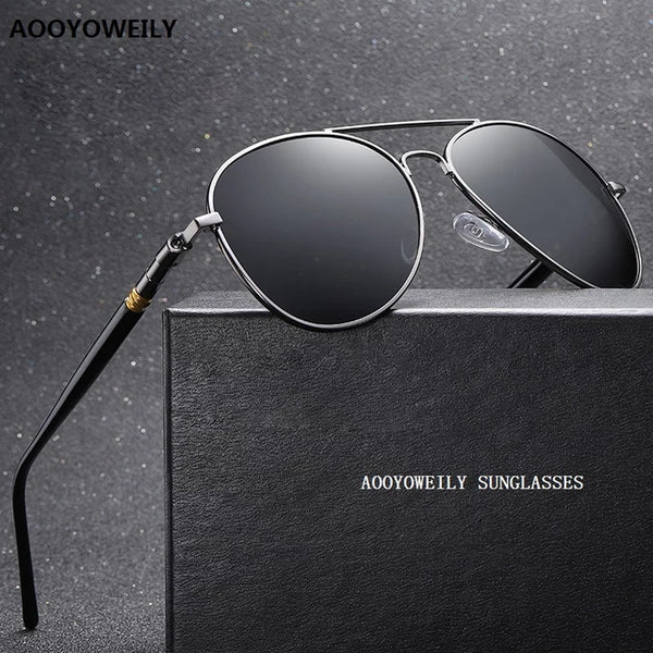 Luxury Men's Polarized Sunglasses Driving Sun Glasses For Men Women Brand Designer Male Vintage Black Pilot Sunglasses UV400 Jack's Clearance