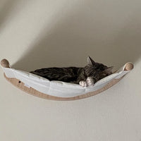 Wall-mounted Cat Hammock Bed Pet Furniture Kitten Wall Shelf Set Cat Perch Wooden Scratching Climbing Post Cat Tree House Toy Jack's Clearance