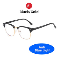 Classic Semi Rimless Anti Blue Light Blocking Glasses Unisex Frames Jack's Clearance