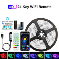 5V USB WIFI Bluetooth 1M-30M 5050 USB Led Strips Light Waterproof RGB Led Diode Ribbon Lamp For Decoration Bedroom TV BackLight Jack's Clearance