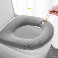 British Plug Toilet Seat Home Winter Thickened Fleece Heating Pad Winter Fleece-Lined Four Seasons Universal Waterproof Toilet Jack's Clearance
