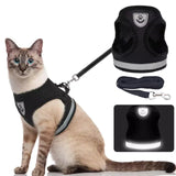 Breathable Cat Harness And Leash Escape Proof Pet Clothes Kitten Puppy Dogs Vest Adjustable Easy Control Reflective Cat Harness Jack's Clearance