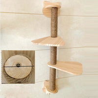 Wall-mounted Cat Hammock Bed Pet Furniture Kitten Wall Shelf Set Cat Perch Wooden Scratching Climbing Post Cat Tree House Toy Jack's Clearance