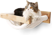 Wall-mounted Cat Hammock Bed Pet Furniture Kitten Wall Shelf Set Cat Perch Wooden Scratching Climbing Post Cat Tree House Toy Jack's Clearance