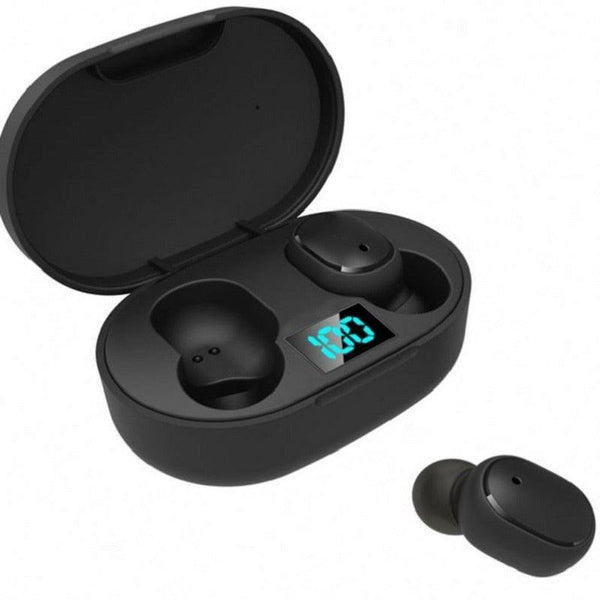 New E6s Smart Digital Display Bluetooth Headset Wireless Sports Mini Headset Stereo in-Ear Jack's Clearance