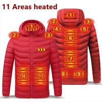 17 Areas Heated Jacket USB Winter Outdoor Electric Heating Jackets Warm Sports Thermal Coat Clothing Heatable Cotton jacket
Men Women Jack's Clearance