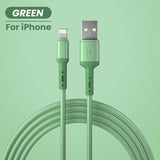 USB Cable For iPhone 12 11 Pro Max X XR XS 8 7 6 6s 5 5s Fast Data Charging Charger USB Wire Cord Liquid Silicone Cable 1/1.5/2M Jack's Clearance