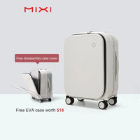 Mixi Patent Design Aluminum Frame Suitcase Carry On Rolling Luggage Beautiful Boarding Cabin Jack's Clearance