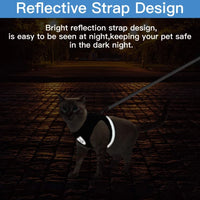 Breathable Cat Harness And Leash Escape Proof Pet Clothes Kitten Puppy Dogs Vest Adjustable Easy Control Reflective Cat Harness Jack's Clearance
