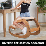 VEVOR Ergonomic Kneeling Chair Stool W/ Thick Cushion Home Office Chair Improving Body Posture Rocking Wood Knee Computer Chair Jack's Clearance