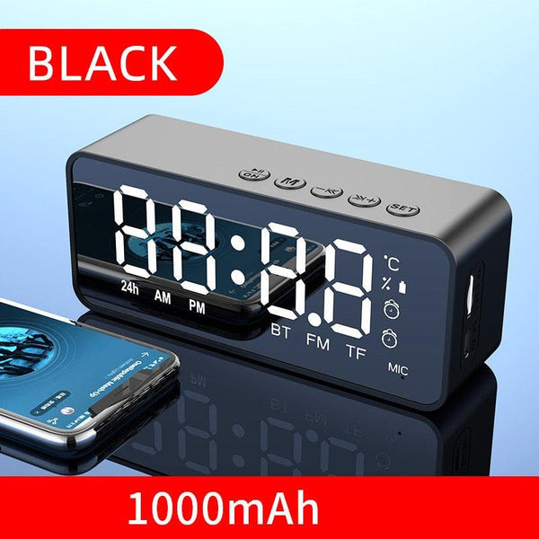 Wireless Bluetooth Speaker Small Mini Alarm Clock Portable Cannon Mini Voice Broadcast the Card Instert Vehicular Audio System Jack's Clearance