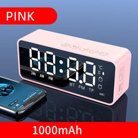 Wireless Bluetooth Speaker Small Mini Alarm Clock Portable Cannon Mini Voice Broadcast the Card Instert Vehicular Audio System Jack's Clearance