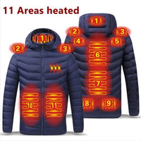 17 Areas Heated Jacket USB Winter Outdoor Electric Heating Jackets Warm Sports Thermal Coat Clothing Heatable Cotton jacket
Men Women Jack's Clearance