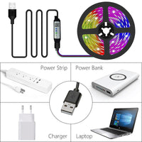 5V USB WIFI Bluetooth 1M-30M 5050 USB Led Strips Light Waterproof RGB Led Diode Ribbon Lamp For Decoration Bedroom TV BackLight Jack's Clearance