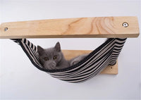 Wall-mounted Cat Hammock Bed Pet Furniture Kitten Wall Shelf Set Cat Perch Wooden Scratching Climbing Post Cat Tree House Toy Jack's Clearance