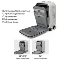 Mixi Patent Design Aluminum Frame Suitcase Carry On Rolling Luggage Beautiful Boarding Cabin Jack's Clearance