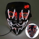 Halloween Neon Led Purge Mask Masque Masquerade Party Masks Light Luminous In The Dark Funny Masks Cosplay Costume Supplies Jack's Clearance