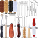 59Pcs Professional Leather Craft Tools DIY Kit Jack's Clearance