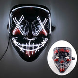 Halloween Neon Led Purge Mask Masque Masquerade Party Masks Light Luminous In The Dark Funny Masks Cosplay Costume Supplies Jack's Clearance