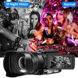 4K Ultra HD 48MP Camcorder Video Camera Wifi APP Control 3.0 inch for YouTube Live Streaming 30X Digital Zoom IR Night Vision Jack's Clearance