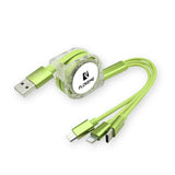 FLOVEME 3 in 1 USB Cable For Lightning Type C Micro USB Fast Charging Cable For iPhone 14 Charger Android Phones Quick Charge Jack's Clearance