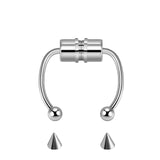 Stainless Steel Magnet Nose Ring Horseshoe Ring Nose Clip Non-pierced Nose Hoop Magnetic Nose Nail piercing nariz piercing Jack's Clearance