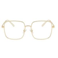 Fashion Oversized Square Eyewear Retro Women's Anti-blue Light Blocking Metal Frame Glasses Trend Optical Computer Eyeglasses Jack's Clearance