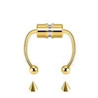 Stainless Steel Magnet Nose Ring Horseshoe Ring Nose Clip Non-pierced Nose Hoop Magnetic Nose Nail piercing nariz piercing Jack's Clearance