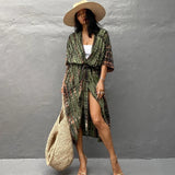 Beach Cover Ups for Swimwear | Women Black Tie Dye Kimono Jack's Clearance