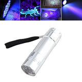 Super Mini 9 LED Powerful Aluminum UV Torch Jack's Clearance