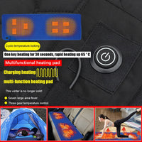 USB Heating Camping Sleeping Mattress 3-Level Adjustable Insulation Heated Sleeping Pad 7 Zone Areas Outdoor Hiking Travel Supplies Jack's Clearance