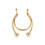 Stainless Steel Magnet Nose Ring Horseshoe Ring Nose Clip Non-pierced Nose Hoop Magnetic Nose Nail piercing nariz piercing Jack's Clearance