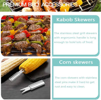 MLIA 27Pcs Stainless Steel BBQ Tools Set | Barbecue Grilling Accessories Camping Cooking Tools Jack's Clearance