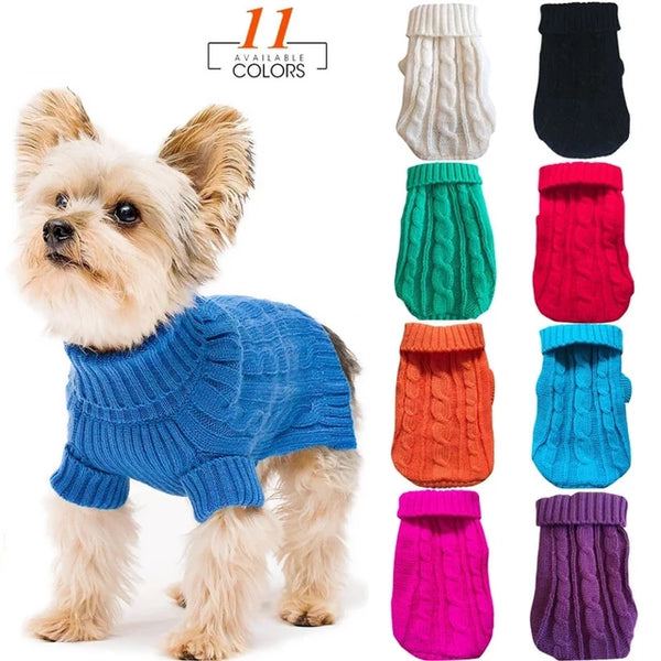 Dog Winter Clothes Knitted Pet Clothes For Small Medium Dogs Jack's Clearance