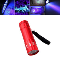 Super Mini 9 LED Powerful Aluminum UV Torch Jack's Clearance