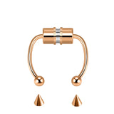 Stainless Steel Magnet Nose Ring Horseshoe Ring Nose Clip Non-pierced Nose Hoop Magnetic Nose Nail piercing nariz piercing Jack's Clearance