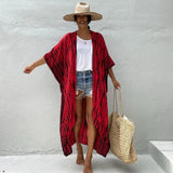Beach Cover Ups for Swimwear | Women Black Tie Dye Kimono Jack's Clearance