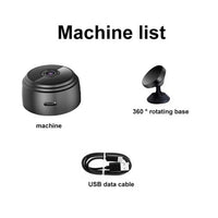 A9 Mini caméra de Surveillance IP WiFi HD 1080p  Micro enregistreur vocal sans fil, Version noct theurne Jack's Clearance