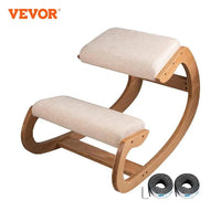 VEVOR Ergonomic Kneeling Chair Stool W/ Thick Cushion Home Office Chair Improving Body Posture Rocking Wood Knee Computer Chair Jack's Clearance