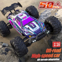 Rc Cars Off Road 4x4 with LED Headlight,1/16 Scale Rock Crawler 4WD 2.4G 50KM High Speed Drift Remote Control Monster Truck Jack's Clearance
