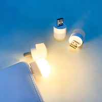 1pc 5V 1W Pocket Mini LED Night Light USB Plug Lamp Power Bank Charging USB Book Lights Small Round Reading Eye Protection Lamps Jack's Clearance